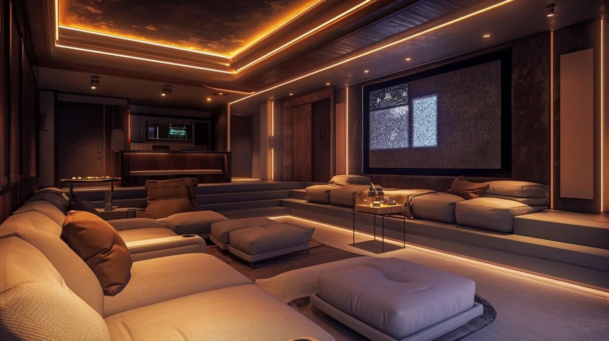 Basement remodel in Allen, TX