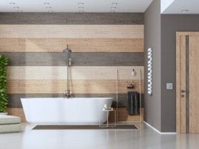 contemporary bathroom addition